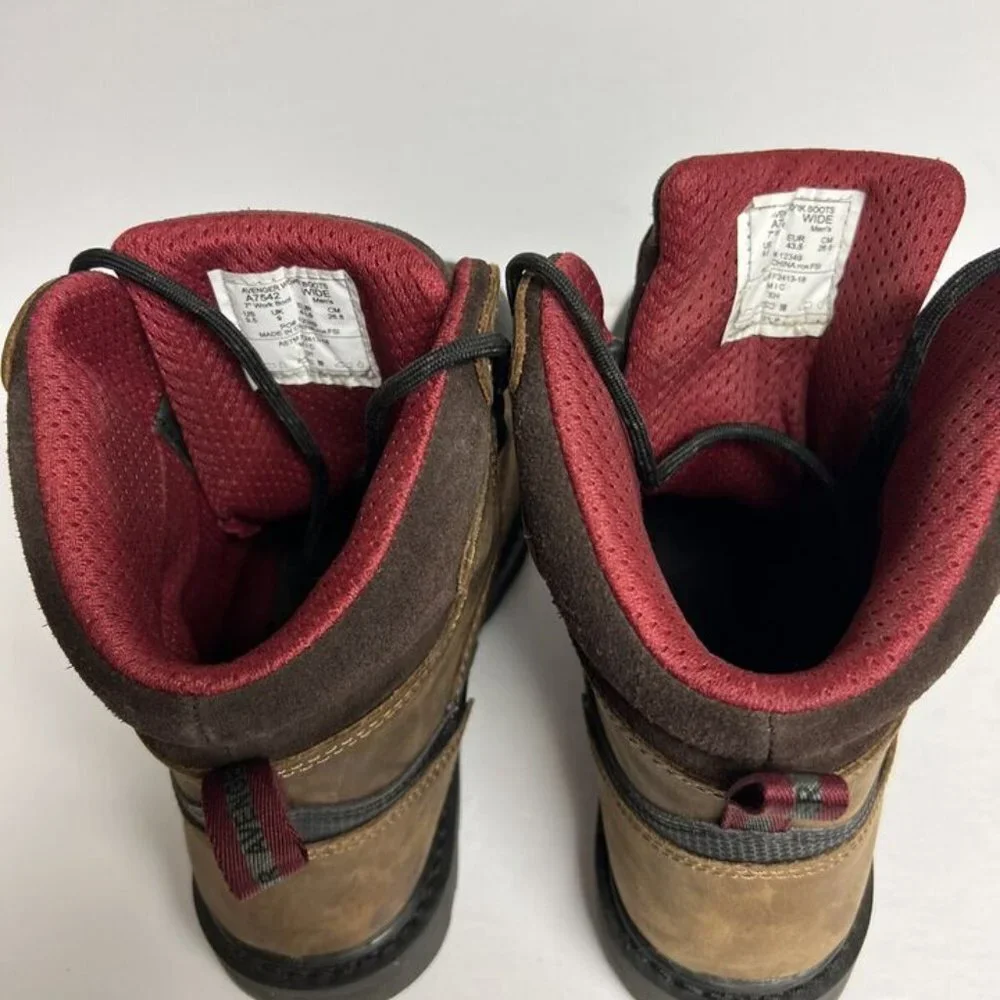 Avenger Mens A7542 7” Work Boot Brown Size 9.5 EE